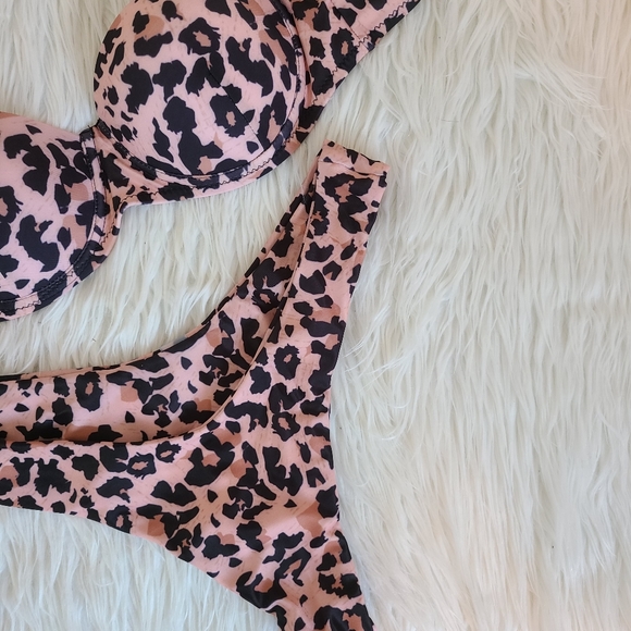 Leopard Bandeau Push-Up Bikini set from Shein - Picture 2 of 7